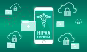 phone screen showing hipaa compliance